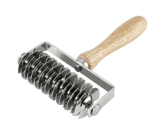 Stainless Steel Dough Lattice Roller Cutter with Wood Handle,Cookie Pie Dessert Pizza Bread Pastry Cr - Image 3